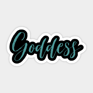 Goddess Teal Sticker